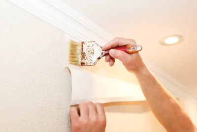 Pose de papier peint à Saint-Cosme — revêtements muraux et toiles de verre
